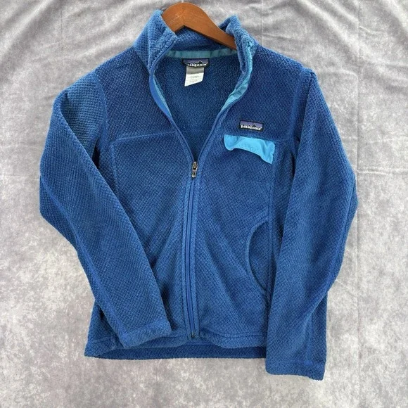Patagonia Fleece Jacket Womens S Blue Full Zip Hiking Outdoors - Picture 2 of 4